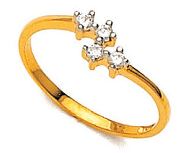 Bling! Diamond Hand-Made with Real Gold and Diamonds Rings # BGR020