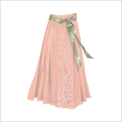 Embroidered long skirts