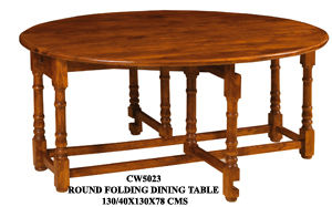 Round Folding Dining Table