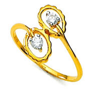 Bling! Diamond Hand-Made with Real Gold and Diamonds Rings # BGR030