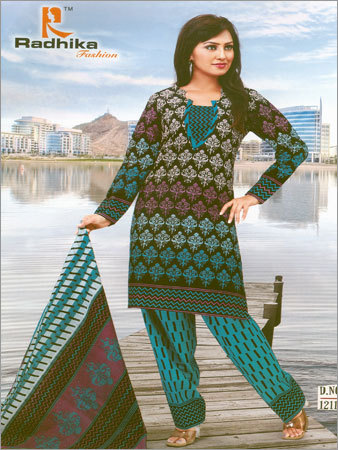 Cotton Print Dress Material