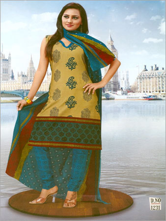 Self Print Cotton Suits