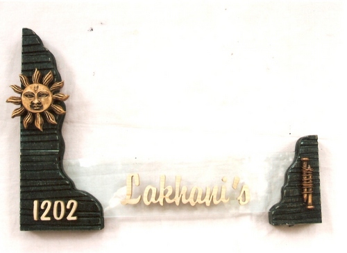Designer Glass Name Plate
