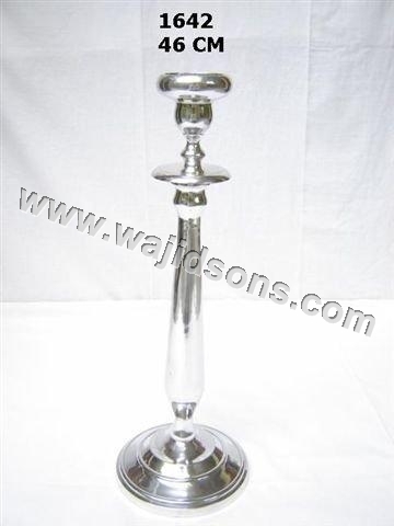 Decorative Candle Holders - Aluminum, 46 cm, Silver | Elegant Design, Intricate Patterns, Smooth Finish