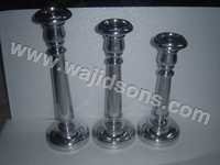 Floor Candle Holders - Aluminum, Varied Height, Round Base | Elegant Design, Durable Material, Easy To Clean, Adds Ambiance, Versatile Use