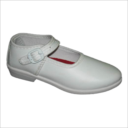 Girls White School Shoes