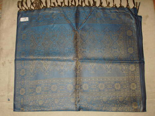 100% silk scarfs in golden thread