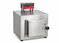 Muffle Furnace - 900â°c Max Temp, Stainless Steel, 510 X 805 X 740 Mm, Grey Color, Dual Display Microprocessor Controller, Vent Port, Ceramic Fiber Insulation