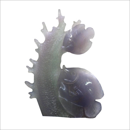 Flourite Shaded carved Figure