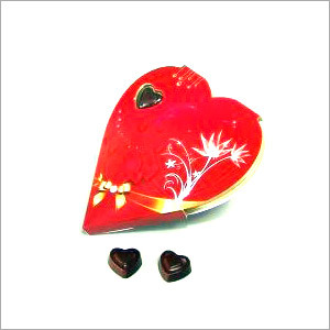 Valentine's Gifts - Chocolate Heart 5x5 cm Red | Romantic, Edible, Sweet, Presentable
