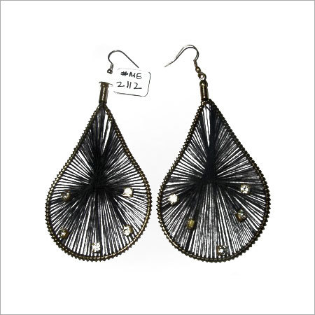 Brightly Colored Thread Earrings