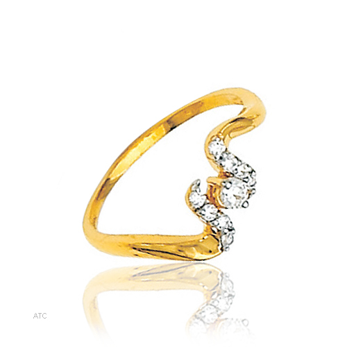 Unique Solitaire Diamond Studio 1/8 Carat Solitaire Bridal-Anniversary Diamond Ring # UQR010