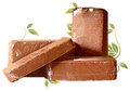 Coir Briquettes - Coir Material, 20x20x5 Cm, Brown | Compression 1:8, Expansion 8-9 Liters, Natural Organic Medium, Water Retention, Sustainable