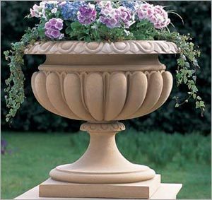 Textured Marble Flower Pot
