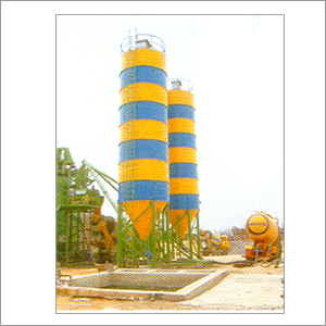 Cement Storage Silo - Steel Customizable Diameter and Height Concrete Base | Bulk Storage Weatherproof Durable Painted Finish