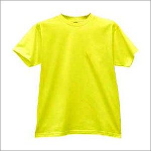 Cotton Yellow Plain T-Shirt