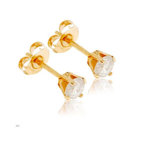 Unique Solitaire Diamond Studio 1/3 Carat Diamond Stud Earrings # UQE009