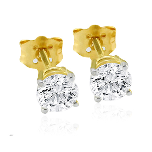 Unique Solitaire Diamond Studio 7/8 Carat Diamond Stud Earrings # UQE011