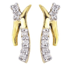 Bold American Diamond Fancy Long Earring # BOE006