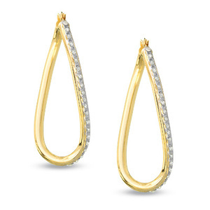 Bold American Diamond Long Drop Earring # BOE013