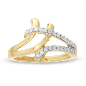 Bold American Diamond Fany Shape Ring # BOR0011