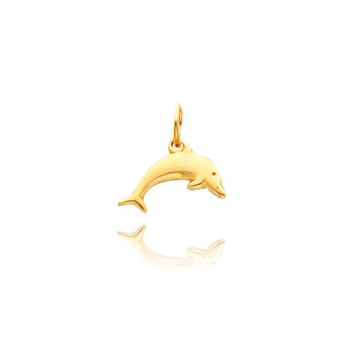 AU 18k Pure Yellow Gold Shark Fish Pendant AUP037