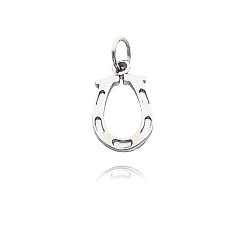 AU 18k Pure White Gold Horse Shoe Pendant AUP045