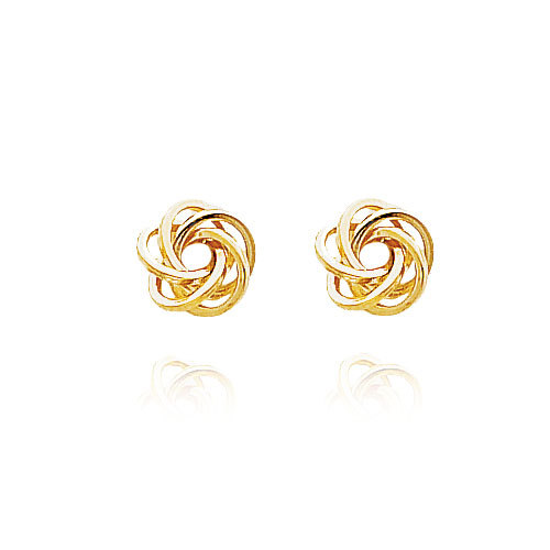 AU 18k Pure Yellow Gold Inter Circles Earring AUE017