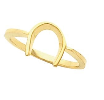 AU 18k Pure Yellow Gold Horse Shoe Ring AUR001