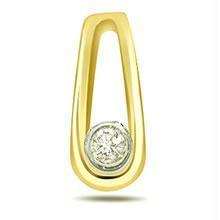 Ag Real Diamond Solitaire Stone Fancy Pendant # AGSP0014