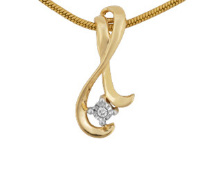 Ag Real Diamond Single Stone Fashion Pendant # AGSP0038