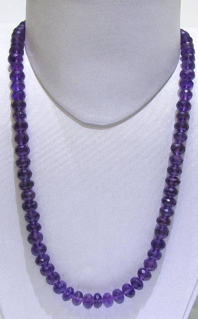 Amethyst Dark Colour Faceted String