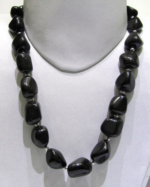 Black Agate Tumble String