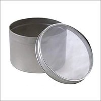 Round Window Lid Tin Containers