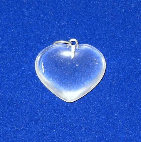 Quartz Crystal Heart Shape Pendant