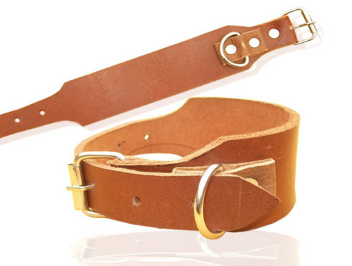 HIGH QUAILITY THICK LAYER LEATHER DOG COLLAR (L017C)