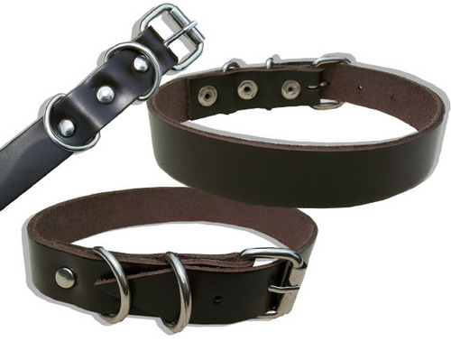 HIGH QUILITY SMOOTH THICK LEATHER DOG COLLAR (L023C)