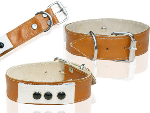 HIGH QUILITY TWO LAYER LEATHER DOG COLLAR (L025C)