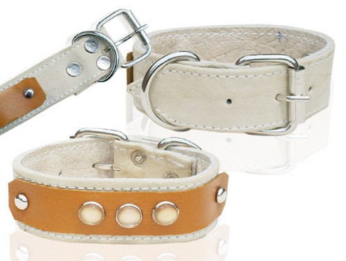 HIGH QUAILITY HAND MADE DESIGNING TWO LAYER LEATHER DOG COLLAR (L034C)