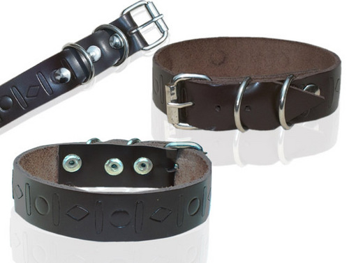High Quility Hand Made Designing Layer Leather Dog Collar (L036c)