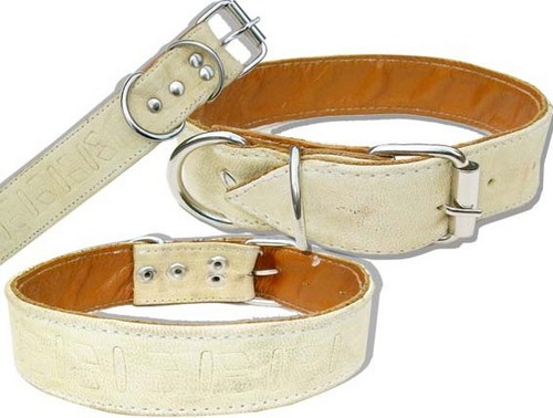 HIGH QUILITY HAND MADE DESIGNING TWO LAYER LEATHER DOG COLLAR (L040C)