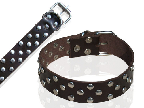 High Quility Designing Smooth Thick Layer Leather Dog Collar (L048c)