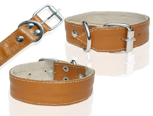 HIGH QUILITY HAND MADE DESIGNING TWO LAYER LEATHER DOG COLLAR (L049C)