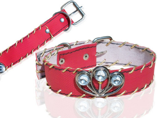 HIGH DESIGNER QUILITY TWO LAYER LEATHER0ID DOG COLLAR (D007C)