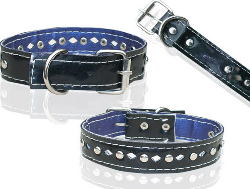 HIGH QUILITY DESIGNER TWO LAYER LEATHER0ID DOG COLLAR (D018C)