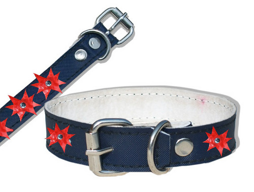HIGH QUILITY TWO LAYER LEATHER0ID DOG COLLAR (D031C)