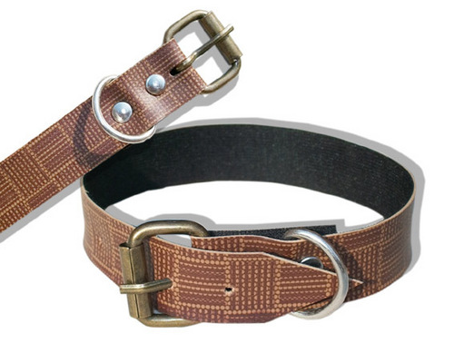 HIGH QUAILITY TWO LAYER LEATHER0ID DOG COLLAR (D040C)