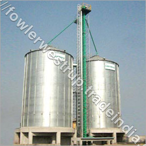 Stainless Steel Flat Bottom Silos For 2X500 Mt Maize