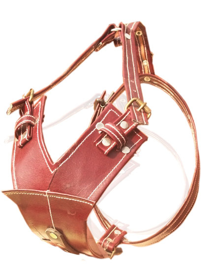 HIGH QUILITY TWO LAYER LEATHER DOG HARNESS (L004H)