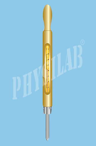Glass Soil Thermometer Brass Cone